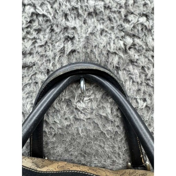 Vintage 80's Gucci GG Monogram Canvas Mini Boston Top Handle Satchel Bag Brown - Picture 7 of 14